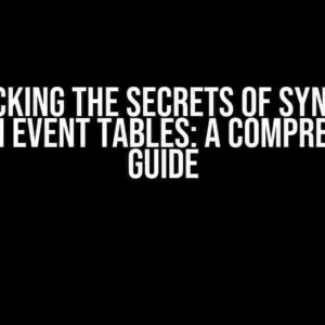 Unlocking the Secrets of Sync and Async in Event Tables: A Comprehensive Guide